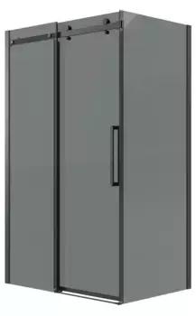 Душевой угол-ограждение «Grossman» Classic 120.K33.04.1380.21.10 130/80 тонированный/чёрный матовый без поддона универсальный