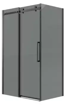Душевой угол-ограждение «Grossman» Classic 120.K33.04.1180.21.10 110/80 тонированный/чёрный матовый без поддона универсальный
