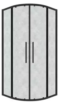 Душевой угол-ограждение «Grossman» Cosmo 301.K33.02.8080.21.02 80/80 шиншилла/чёрный матовый без поддона