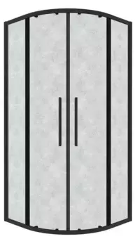 Душевой угол-ограждение «Grossman» Cosmo 301.K33.02.9090.21.02 90/90 шиншилла/чёрный матовый без поддона