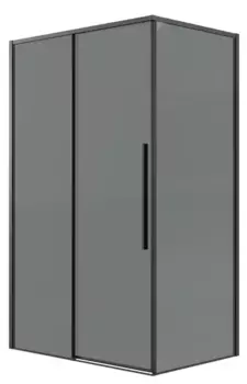 Душевой угол-ограждение «Grossman» Galaxy 120.K33.01.1470.21.10 140/70 тонированный/чёрный матовый без поддона универсальный