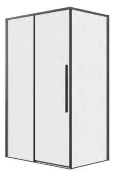 Душевой угол-ограждение «Grossman» Galaxy 120.K33.01.1190.21.02 110/90 шиншилла/чёрный матовый без поддона универсальный