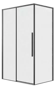 Душевой угол-ограждение «Grossman» Galaxy 120.K33.01.1180.21.02 110/80 шиншилла/чёрный матовый без поддона универсальный