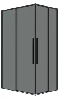 Душевой угол-ограждение «Grossman» Galaxy 300.K33.01.9070.21.10 90/70 тонированный/чёрный матовый без поддона универсальный