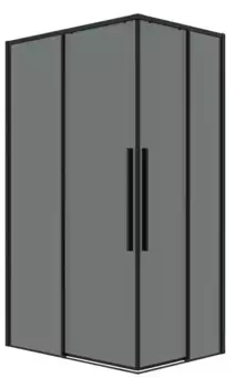 Душевой угол-ограждение «Grossman» Galaxy 300.K33.01.9080.21.10 90/80 тонированный/чёрный матовый без поддона универсальный