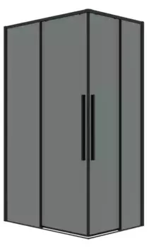 Душевой угол-ограждение «Grossman» Galaxy 300.K33.01.1170.21.10 110/70 тонированный/чёрный матовый без поддона универсальный