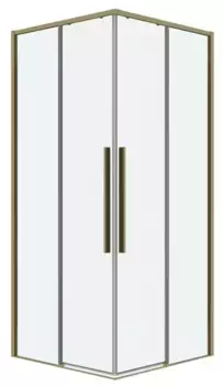 Душевой угол-ограждение «Grossman» Galaxy 300.K33.01.8080.32.00 80/80 прозрачный/золото сатин без поддона универсальный