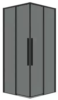 Душевой угол-ограждение «Grossman» Galaxy 300.K33.01.7070.21.10 70/70 тонированный/чёрный матовый без поддона универсальный