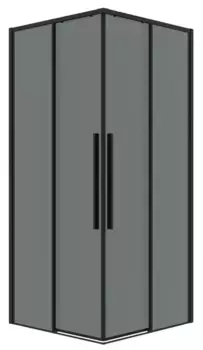 Душевой угол-ограждение «Grossman» Galaxy 300.K33.01.8080.21.10 80/80 тонированный/чёрный матовый без поддона универсальный