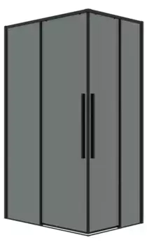 Душевой угол-ограждение «Grossman» Galaxy 300.K33.01.1090.21.10 100/90 тонированный/чёрный матовый без поддона универсальный