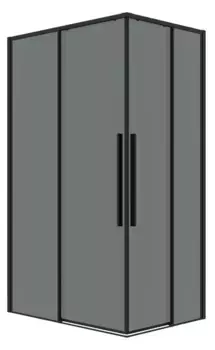 Душевой угол-ограждение «Grossman» Galaxy 300.K33.01.1270.21.10 120/70 тонированный/чёрный матовый без поддона универсальный