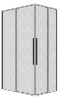 Душевой угол-ограждение «Grossman» Galaxy 300.K33.01.1090.10.02 100/90 шиншилла/хром без поддона универсальный