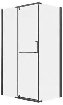 Душевой угол-ограждение «Grossman» Pragma 120.K33.03.1180.21.02 110/80 шиншилла/чёрный матовый без поддона универсальный