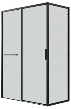 Душевой угол-ограждение «Grossman» Style 120.K33.05.1070.21.02 100/70 шиншилла/чёрный матовый без поддона универсальный