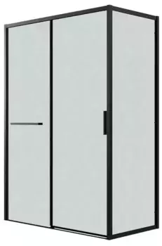 Душевой угол-ограждение «Grossman» Style 120.K33.05.1090.21.02 100/90 шиншилла/чёрный матовый без поддона универсальный