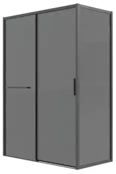 Душевой угол-ограждение «Grossman» Style 120.K33.05.1370.21.10 130/70 тонированный/чёрный матовый без поддона универсальный