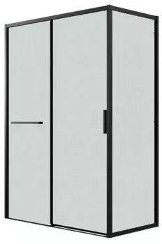 Душевой угол-ограждение «Grossman» Style 120.K33.05.1180.21.02 110/80 шиншилла/чёрный матовый без поддона универсальный