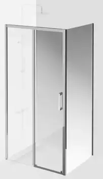 Душевой угол-ограждение «Kerama Marazzi» Vetro VE.100.SD.CR+VE.80.FP.CR 100/80 прозрачный/хром без поддона универсальный