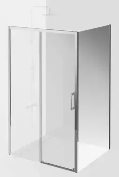 Душевой угол-ограждение «Kerama Marazzi» Vetro VE.120.SD.CR+VE.80.FP.CR 120/80 прозрачный/хром без поддона универсальный