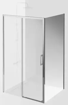 Душевой угол-ограждение «Kerama Marazzi» Vetro VE.120.SD.CR+VE.90.FP.CR 120/90 прозрачный/хром без поддона универсальный