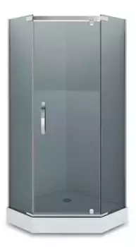 Душевой угол-ограждение «Loranto» Neo CS-22112 90/90 многоугольный серый/серебро без поддона универсальный