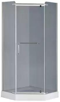Душевой угол-ограждение «Loranto» Sunway CS-816S В 90/90 многоугольный серый/сатин с поддоном универсальный