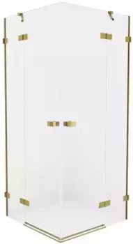 Душевой угол-ограждение «New Trendy» Avexa Gold Brushed 120/110 прозрачный/брашированное золото прямоугольный без поддона универсальный