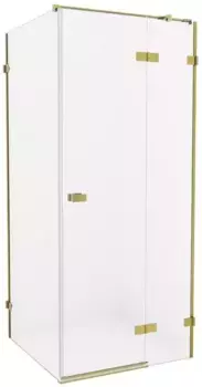 Душевой угол-ограждение «New Trendy» Avexa Gold Brushed 90/110 прозрачный/брашированное золото прямоугольный без поддона правый