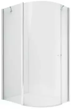 Душевой угол-ограждение «New Trendy» New Soleo Chrome 100/80 прозрачный/хром прямоугольно-асимметричный без поддона универсальный