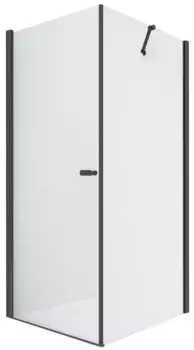 Душевой угол-ограждение «New Trendy» New Soleo Black 80/90 прозрачный/чёрный матовый прямоугольный без поддона универсальный