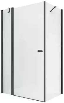 Душевой угол-ограждение «New Trendy» New Soleo Black 90/110 прозрачный/чёрный матовый прямоугольный без поддона универсальный