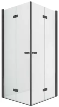 Душевой угол-ограждение «New Trendy» New Soleo 2D Black 80/70 прозрачный/чёрный матовый прямоугольный без поддона универсальный