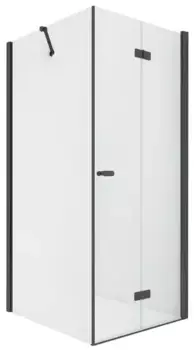 Душевой угол-ограждение «New Trendy» New Soleo Black 80/120 прозрачный/чёрный матовый прямоугольный без поддона правый