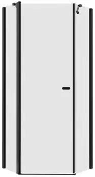 Душевой угол-ограждение «New Trendy» New Soleo Black 80/80 прозрачный/чёрный матовый многоугольный без поддона универсальный