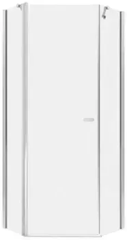 Душевой угол-ограждение «New Trendy» New Soleo Chrome 80/80 прозрачный/хром многоугольный без поддона универсальный