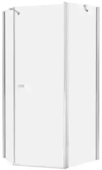 Душевой угол-ограждение «New Trendy» New Soleo Chrome 100/80 прозрачный/хром многоугольный без поддона правый