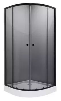 Душевой угол-ограждение «Niagara» NG-003-14T 80/80 тонированный/чёрный с поддоном