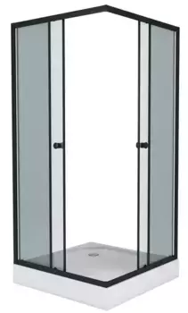 Душевой угол-ограждение «Niagara» NG-008-14QT 80/80 тонированный/чёрный с поддоном универсальный