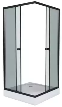 Душевой угол-ограждение «Niagara» NG-010-14QT 100/100 тонированный/чёрный с поддоном универсальный