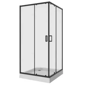 Душевой угол-ограждение «Niagara» NG-6809-08 (195см) 100/100 прозрачный/чёрный без поддона универсальный