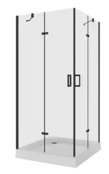 Душевой угол-ограждение «Niagara» NG-6813-08 BLACK 90/90 прозрачный/чёрный без поддона