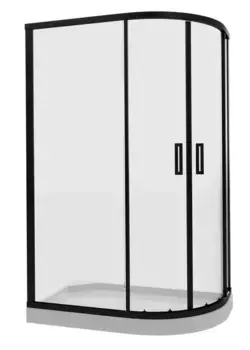 Душевой угол-ограждение «Niagara» NG-6821-08 BLACK 120/80 прозрачный/чёрный без поддона универсальный