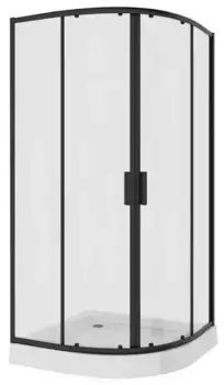 Душевой угол-ограждение «Niagara» NG-6886-08 BLACK 80/80 прозрачный/чёрный без поддона универсальный
