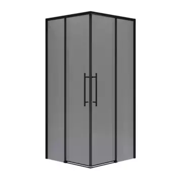 Душевой угол-ограждение «Niagara» Nova NG-2828-34 BLACK 80/80 квадратный тонированный/матовый чёрный без поддона универсальный