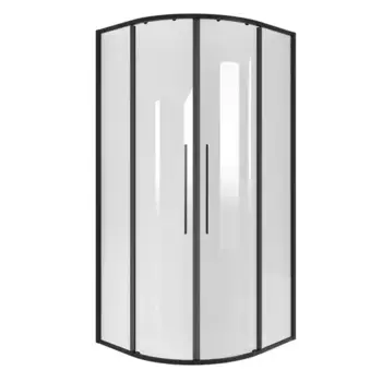 Душевой угол-ограждение «Niagara» Nova NG-6827-34 BLACK 100/100 четверть круга прозрачный/чёрный матовый без поддона