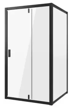 Душевой угол-ограждение «Niagara» Nova NG-83-8АВ-А100В 80/100 прямоугольный прозрачный/чёрный без поддона универсальный