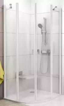 Душевой угол-ограждение «Ravak» Chrome CSKK4 80/80 Transparent/белый