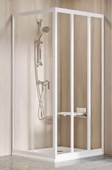 Душевой угол-ограждение «Ravak» Supernova ASDP3 80/75 прямоугольный Transparent/белый универсальный