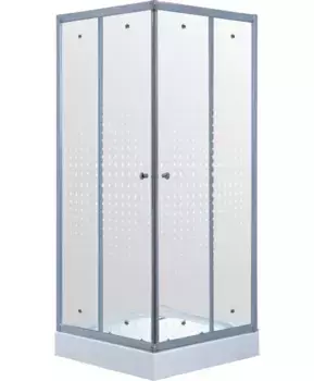 Душевой угол-ограждение «Timo» TL-1102 Romb Glass 100/100 прозрачный с рисунком/хром квадратный с поддоном