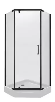 Душевой угол-ограждение «Triton» Дека-Блэк 90/90 прозрачный/чёрный низкий поддон